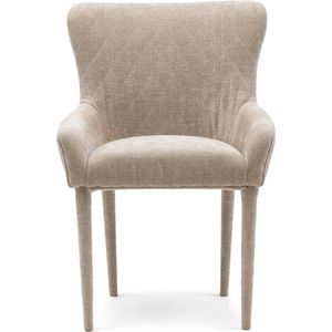 Rivièra Maison Eetkamerstoel met armleuning Corvara, Beige