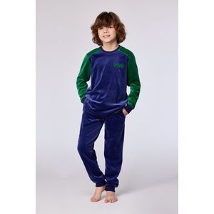 Woody pyjama jongens - donkerblauw - 252-10-QRM-V/897 - maat 164