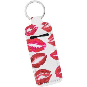 Allecto plus - 10-delige set lippenstiften en lippenbalsemhouder met sleutelhanger - auto-accessoires voor dames met tasclip