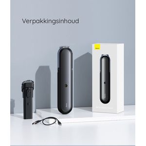 Baseus Handstofzuiger - Elektrisch - Handheld - USB-oplaadbaar - Interieur Reiniger - Zwart