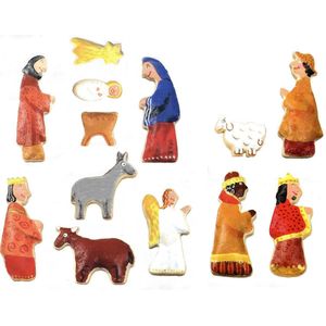 Uitsteekvormen set kerststalfiguren, 12 stuks voor Kerstmis - koekjessnijders voor kerstdecoratie