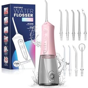 Draadloze monddouche en waterflosser met 5 modi en 9 sproeiers - Oplaadbaar en waterdicht (IPX7) voor reisgebruik