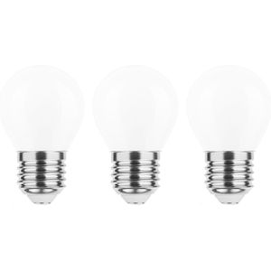 Modee E27 LED Lamp - Neutraal Wit - LED Filament Melkglas Globe Mini P45 - 4W - 470lm - Vervangt 40W Halogeen Gloeilamp - 3 stuks