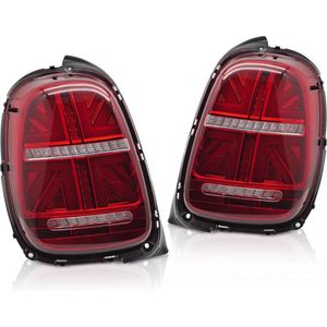 Achterlichten - Mini Cooper F55 F56 F57 2014-2017 - 6-polig - LED - rood wit