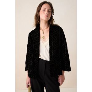 Sissy-Boy - Zwarte kimono met patroon