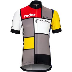 Retro La Vie Claire Retro fietsshirt met korte mouwen en volledige rits - 4XL