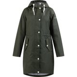 DreiMaster - Dames - Donkere Olijf - Mackintosh - Lange Parka