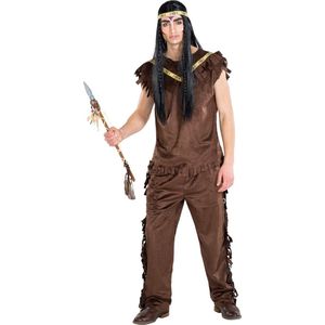 dressforfun - herenkostuum indiaan Cherokee XXL - verkleedkleding kostuum halloween verkleden feestkleding carnavalskleding carnaval feestkledij partykleding - 300655