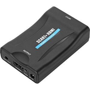 Scart Naar HDMI Converter Adapter Kabel HD Scart Naar HDMI Omvormer 1080p - Zwart