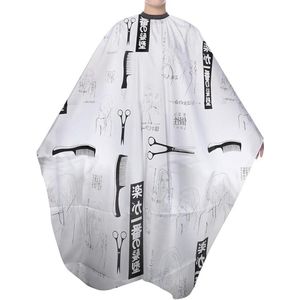 Brenzoos - Kapperscape met kunstgraffiti en verstelbare halssluiting - Stijlvolle cape voor kappers in wit