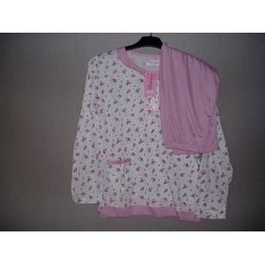 Dames pyjama Fine woman katoen met polyester roze XXXL