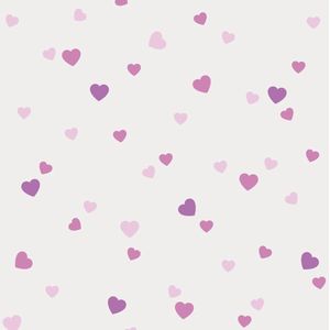 Studio Swaai – Hartjesconfetti behang | Roze & Lila SW-74-HC01