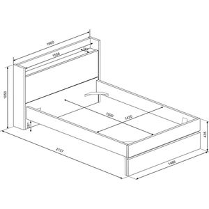 Trasman - Tweepersoonsbed Sanna 140x190 - 160x200 - Bruin