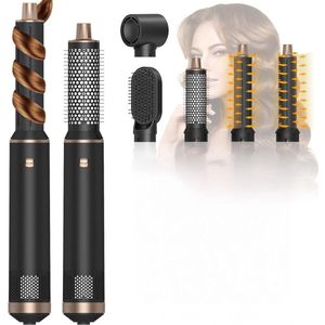 CRLYN® Fohnborstel - Krulborstel - Krultang 5 in 1 - Zwart