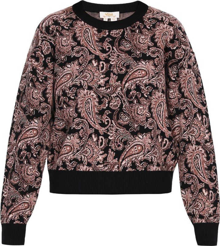 usha - FESTIVAL - Trui - Ecru / Bruin / Zwart