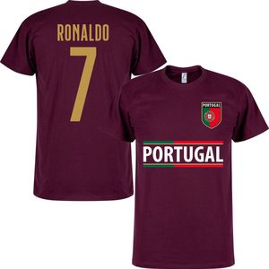 Portugal Ronaldo 7 Team T-Shirt 22 - Bordeaux - XL