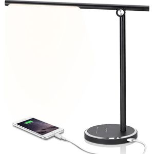 Aigostar Vince - Bureaulamp led dimbaar - Opvouwbaar - USB Opladen - Smart Touch - Zwart