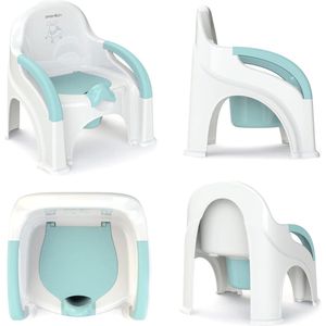 Kinderpotje met deksel Premier, kindertoiletten met uitneembare kom, groot kindertoilet, nachtpot voor kinder/wc-bril, kinderpotje vanaf 1 jaar, babyaccessoires Witte