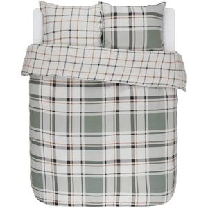 Essenza Novan - Flanel - Dkebedovertrek - Lits-jumeaux - 260x200/220 cm + 2 kussenslopen 60x70 cm - Green
