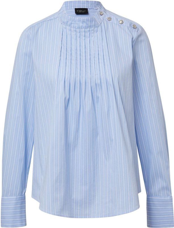 s.Oliver - Blouse - Gestreept - Met Opstaande Kraag