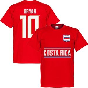 Costa Rica Bryan Ruiz 10 Team T-Shirt - Rood - XS