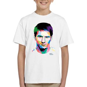 Messi shirt - Messi nummer 10 - Kinder T-Shirt - Wit - Maat 134/140 - T-Shirt leeftijd 9 tot 11 jaar - Grappige teksten - Cadeau - Shirt cadeau - Voetbal Fan - verjaardag -