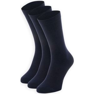 NOMAD® Daily 3 Pack Sokken Maat 35-38 | Donkerblauw | Bio-Katoen | Dames & Heren Sokken | Naadloos | Anti-Geur | Dagelijks gebruik
