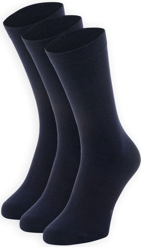 NOMAD® Daily 3 Pack Sokken Maat 35-38 | Donkerblauw | Bio-Katoen | Dames & Heren Sokken | Naadloos | Anti-Geur | Dagelijks gebruik