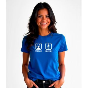 Kruskis Problem Solution Train T-shirt Met Korte Mouwen Blauw XL Vrouw