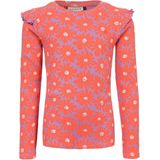 LOOXS Little 2601-7404-985 Meisjes T-Shirt - Maat 92 - ornaje bloemprint van 97% Cotton 2% Polyester 1%lycra