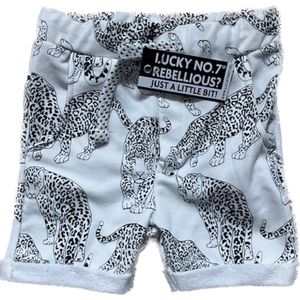 Lucky NO7 Liam short leopard maat 98/104 wit