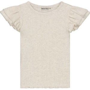 Sweet Petit baby T-shirt - Meisjes - Soft Ecru Melange - Maat 62