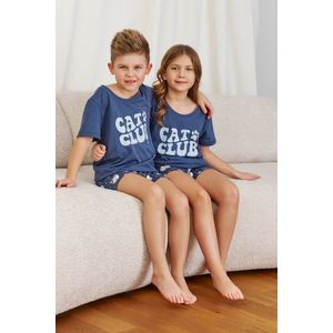 Doctor Nap Katoenen Pyjama Meisjes Jongens | Matching Familie Pyjama | Shortama Korte Mouw Korte Broek | Cat Club PDU.7205 110 / 116
