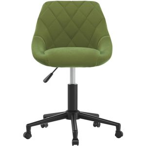 vidaXL Draaibare Eetkamerstoel - Fluweel - Lichtgroen Draaibare Eetkamerstoel - Eetkamerstoel Fluweel - Lichtgroene Eetkamerstoel - Design Eetkamerstoel - Ergonomische Eetkamerstoel