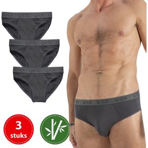 Bamboe Slip Heren - Grijs - Maat S - 95% Bamboe - 5% Elastaan - Antibacterieel