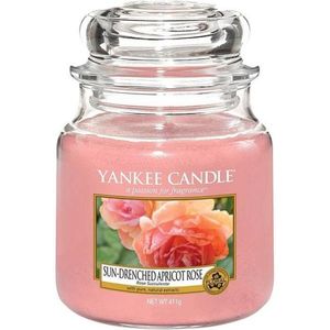 Yankee Candle Medium Jar Geurkaars - Sun-Drenched Apricot Rose