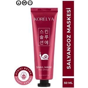 KORELYA Slakkenmasker - Gezichtsmasker - Snail Mask Collageenhoudende Peel- off Nacht Masker - Poriënverstrakker - Regenererend en Hydraterend effect - Voor Alle huidtypes - 50 ml