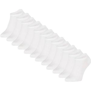 Bamboe sneakersokken - 12 paar - 43/45 - Wit