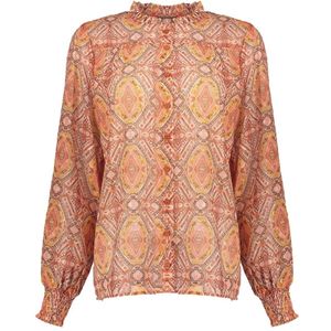 Geisha - Blouse 53663 - Rood/Sand - Boho Mosaic Print - Dames