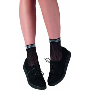 Pretty Polly Enkelsokje - Diamond Mesh Enkel Sokjes - One Size - Zwart