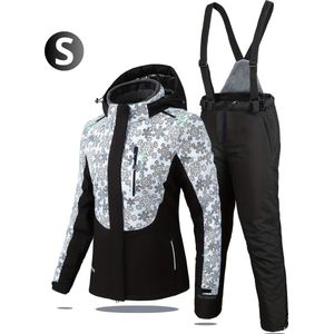 Livano Ski Suit - Skipak - SkiBroek - Wintersport - Skijas - Dames - 2-Delig - Zwart - Maat S