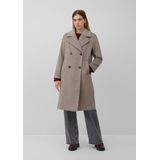 s.Oliver - Wollen Jas - Taupe mêlee - Met Reverskraag en Dubbele Knoopsluiting