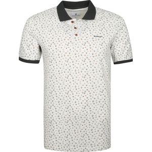 State of Art - Pique Polo Print Beige - Modern-fit - Heren Poloshirt Maat M