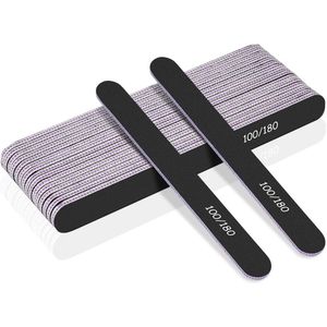 15 stuks nagelvijlen - Nail Art Special nagelvijlen - 100/180 lijm nagelvijlen - Nail Art vijlen polijsten schuurstrips - slijtvast - sponsstrips - dubbelzijdige nagelvijlen - nail art tools voor thuis en salon - zwart