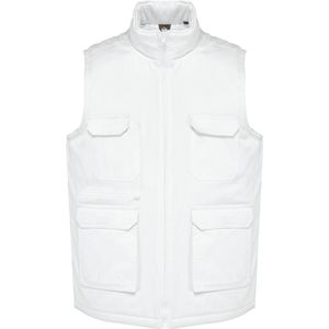 WK. Designed To Work Gewatteerd unisex gilet in polykatoen met veel zakken WK607 - White - XS