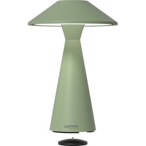 Sompex Tafellamp Move | Groen | Led - indoor / outdoor voor binnen en buiten - in hoogte verstelbaar met oplaadstation USB om draadloos op te laden N