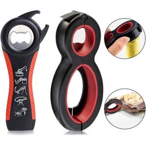 Set Multifunctionele Openers 6-in-1 en 5-in-1- Alles Opener - Keukenhulp - Bierflesopener - Potopener - Blikopener - Conservenblikken, Glazenpotten, Gesealde Zakken, Drankblikjes, Pet Flessen, Blisters Wijnflessen, Schroefdoppen