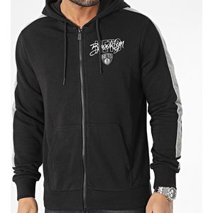 New Era - Brooklyn Nets Hooded Zip Sweatshirt - Maat: XS