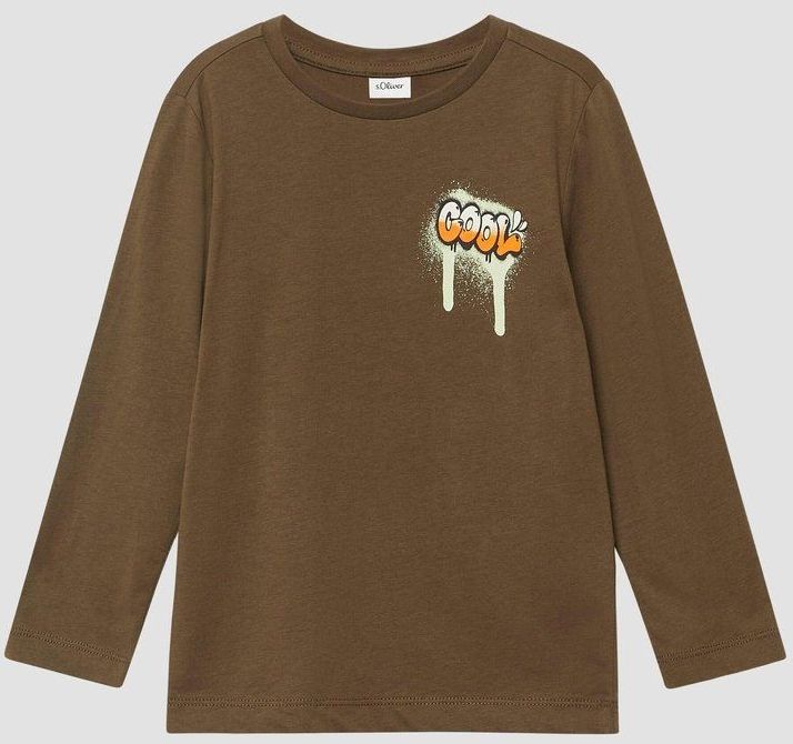 s.Oliver - T-Shirt - Katoen - Lange Mouwen - Normale Pasvorm