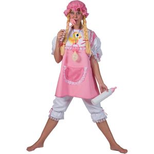 Funny Fashion - Grote Baby Kostuum - Grote Zuurstok Roze Baby - Vrouw - Roze - Maat 44-46 - Carnavalskleding - Verkleedkleding